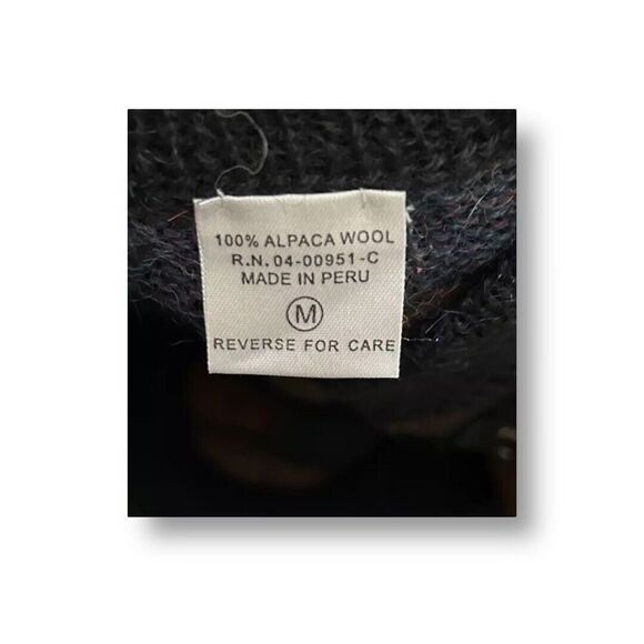 Peru Unlimited M Alpaca Wool Sweater Multicolor Pullover Soft Knit Retro NWT - Picture 4 of 8